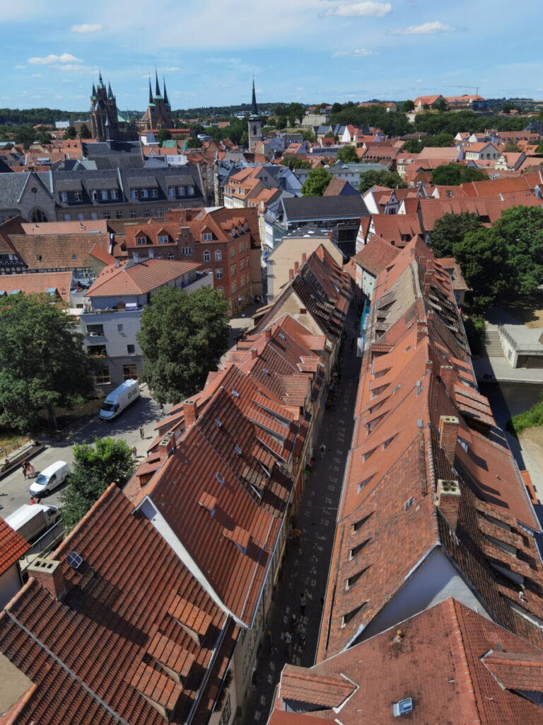 Der Ausblick von St. Ägidien auf die Erfurt Sehenswürdigkeiten