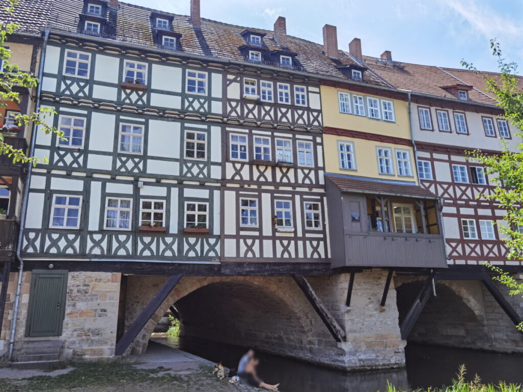 Krämerbrücke Erfurt von Norden gesehen